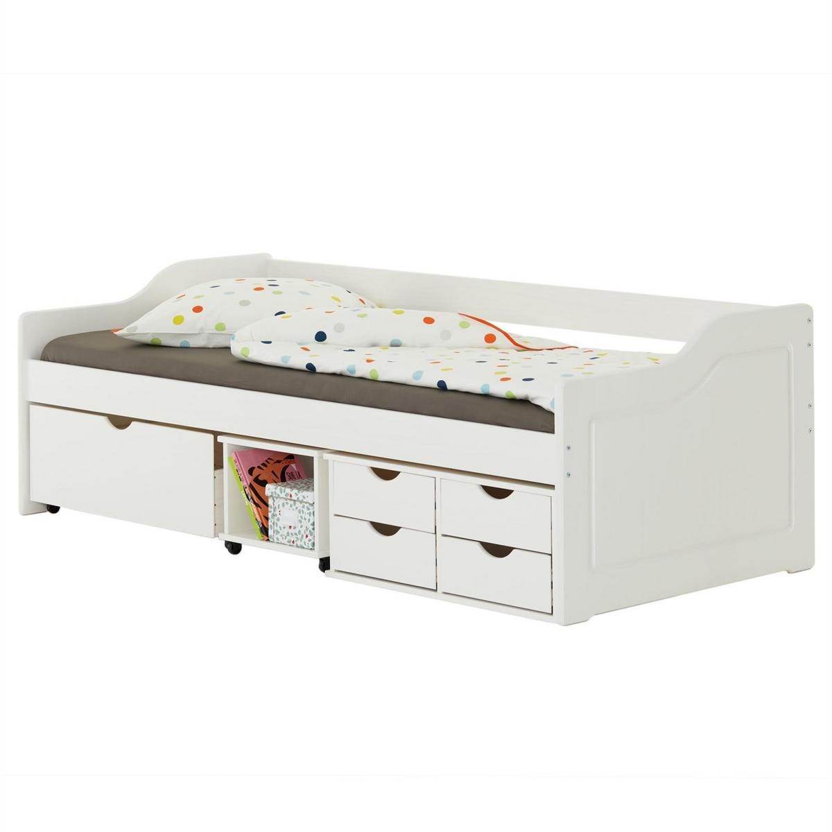 SOFABETT SENTA 90x200 cm weiß - Weiß, Holz (98/63/205cm) - IDIMEX