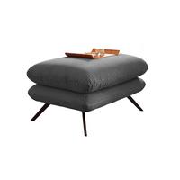 HOCKERBANK CHARME Grau Cord - Grau, Textil (90/45/60cm) - KAWOLA