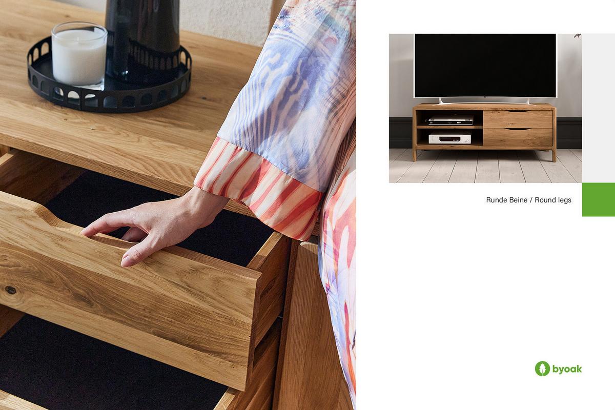 TV-SCHRANK PAUL Kernbuche - Kernbuche, Holz (111/48/50cm) - byoak