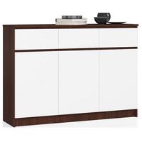 KOMMODE Dunkelbraun, Weiß 99/138/40 - Dunkelbraun/Weiß, Holzwerkstoff (138/99/40cm) - RAUMHIRSCH FURNITURE