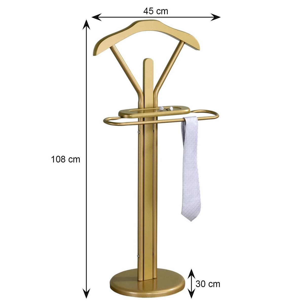 HERRENDIENER FABIO gold - Goldfarben, Metall (45/108/30cm) - IDIMEX