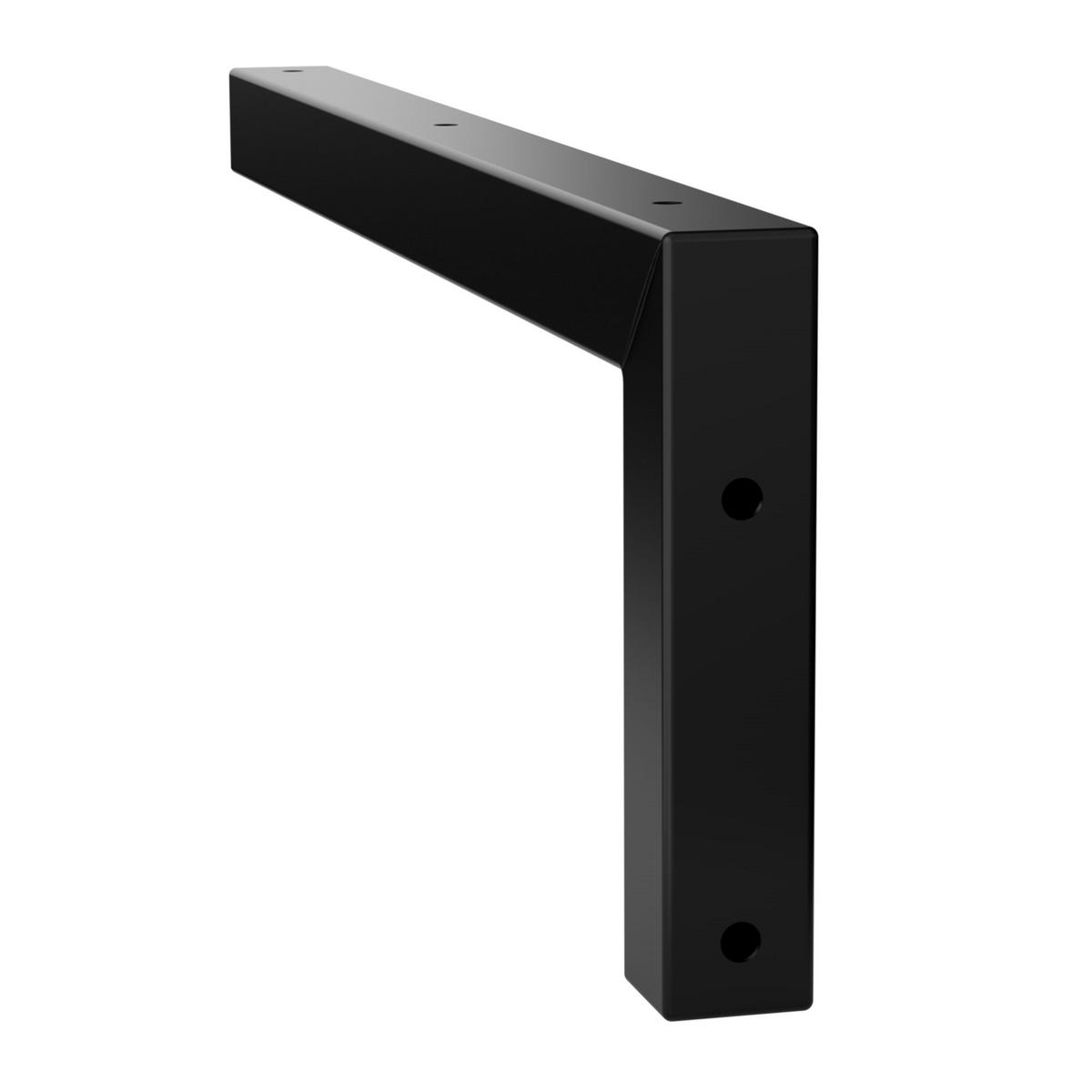 REGALHALTERUNG - Schwarz, Metall (40/15/3cm) - ML-DESIGN