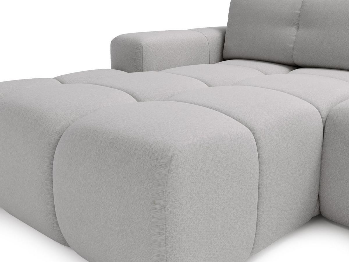 ECKSOFA Montero Bouclé-Stoff Grau Links - Grau, Holz/Textil (280/177cm) - Graingold