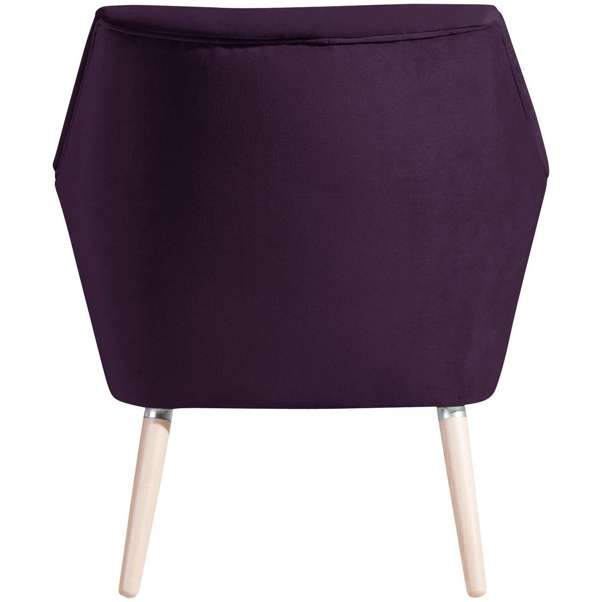 SESSEL Kachka Bezug Samtvelour Buche natur / purple - Buchefarben/Lila, Kunststoff (71/81/67cm) - 58aufmkessel