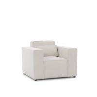 SESSEL Waldo In Brooklyn - Creme, Holzwerkstoff/Textil (101/80/92cm) - Fun Möbel
