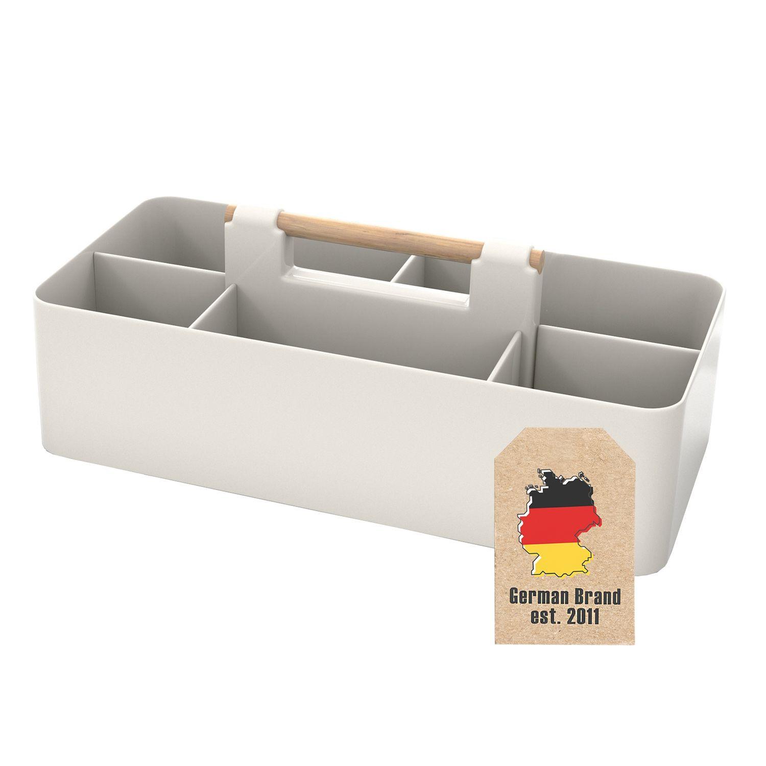 MAKE UP ORGANIZER 32/15.5/8 cm (Weißgrau) - Weiß, Kunststoff (15.5/8/32cm) - Intirilife