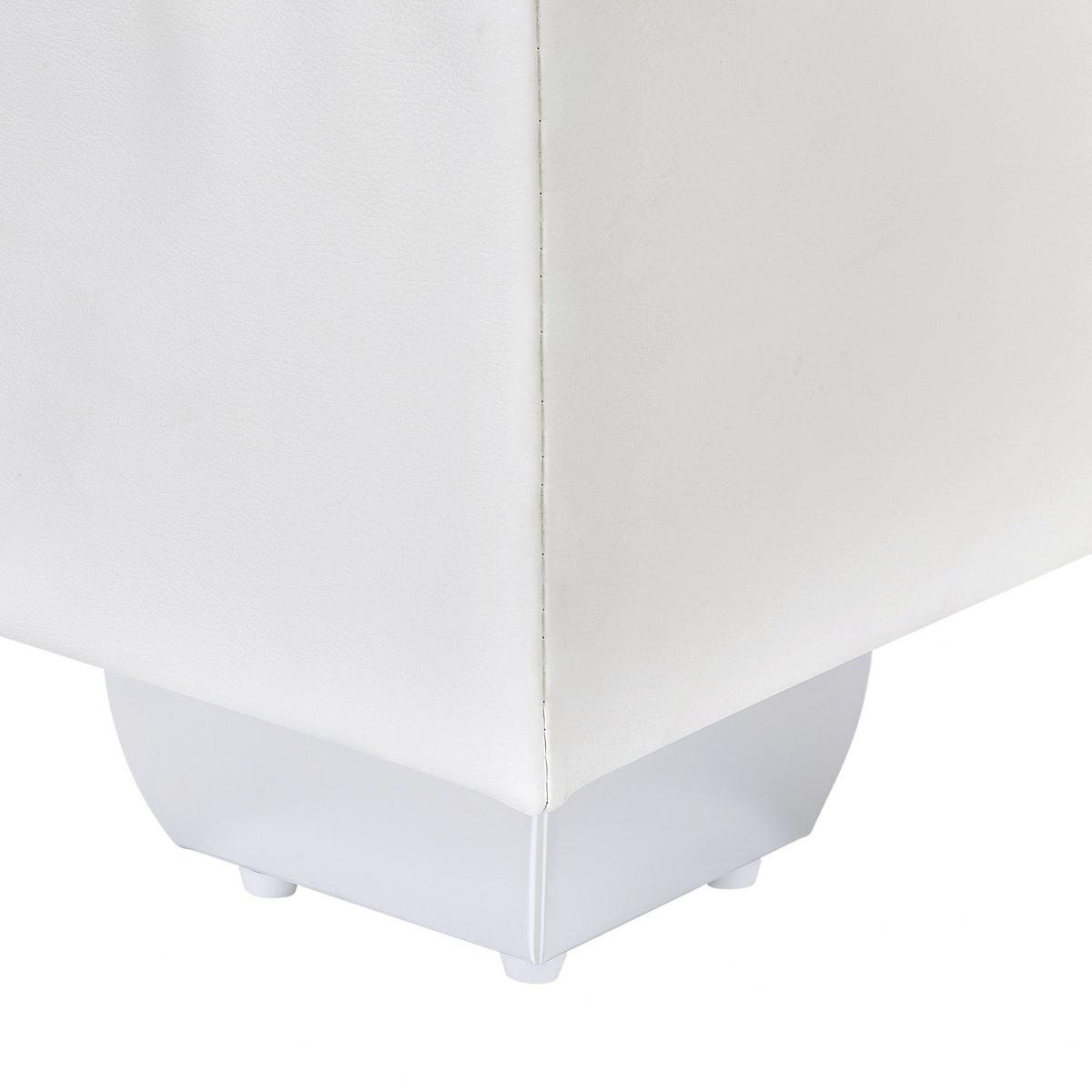 BOXSPRINGBETT 160/200cm Weiß President - Weiß, Kunststoff/Textil (160/200cm) - Beliani