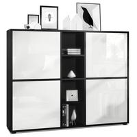 HIGHBOARD Cuba Türen in Weiß Hochglanz - Weiß Hochglanz, Holzwerkstoff (130.5/105.5/35.5cm) - Vladon