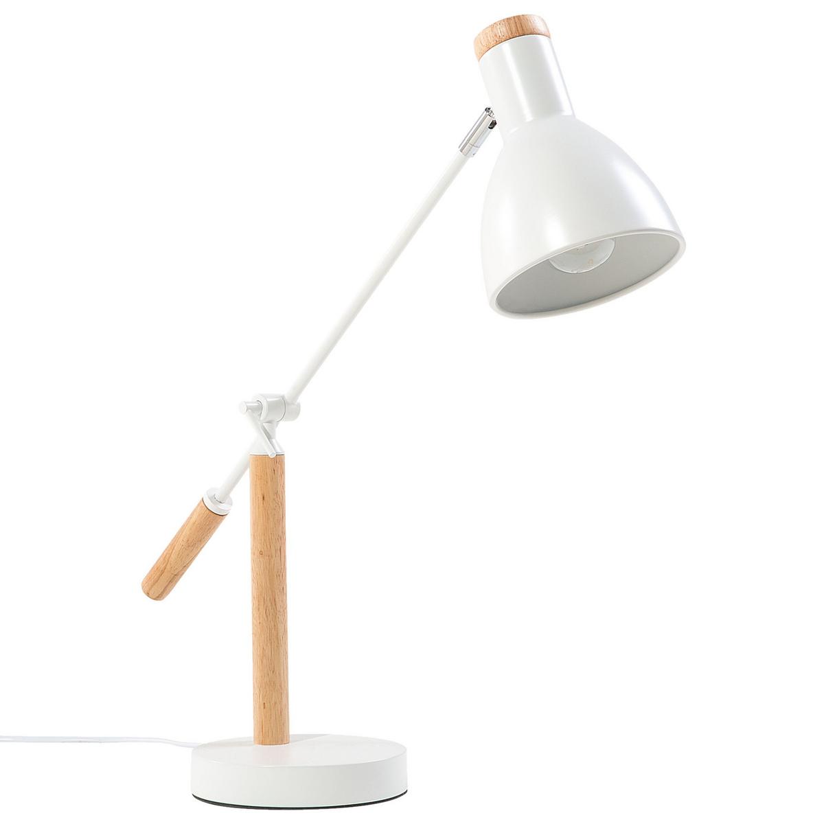 SCHREIBTISCHLAMPE Peckos 13/13/50 cm - Weiß, Metall (13/13/50cm) - Beliani