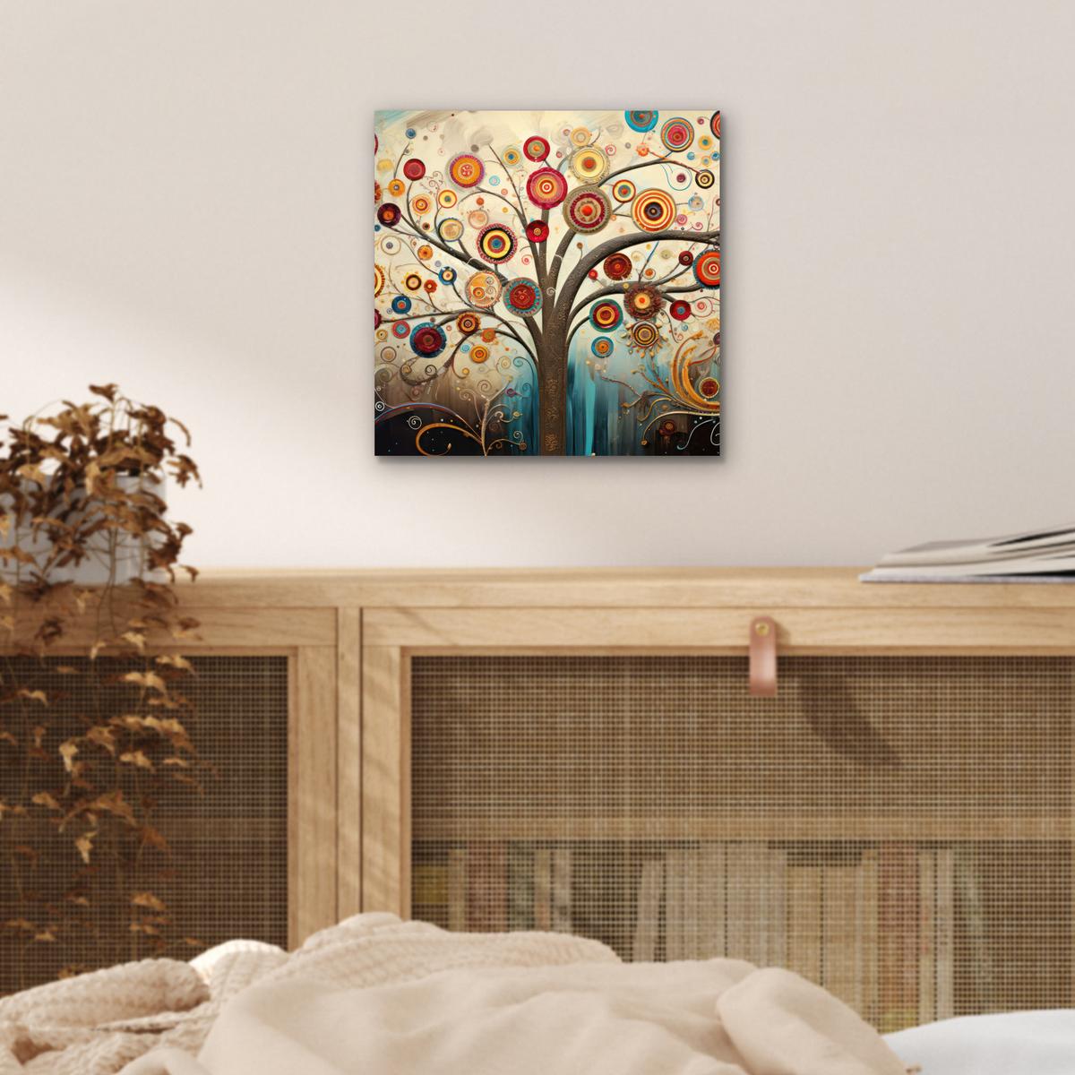 METALLBILD Baum - Baum des Lebens - Farbe 20x20 cm - Braun, Metall (20/20cm) - MuchoWow