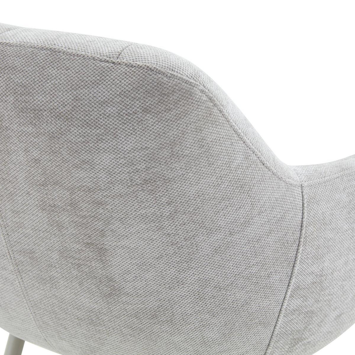 ESSZIMMERSTÜHLE SOMA 2er-Set hellgrau - Hellgrau, Textil (64/83/68cm) - IDIMEX