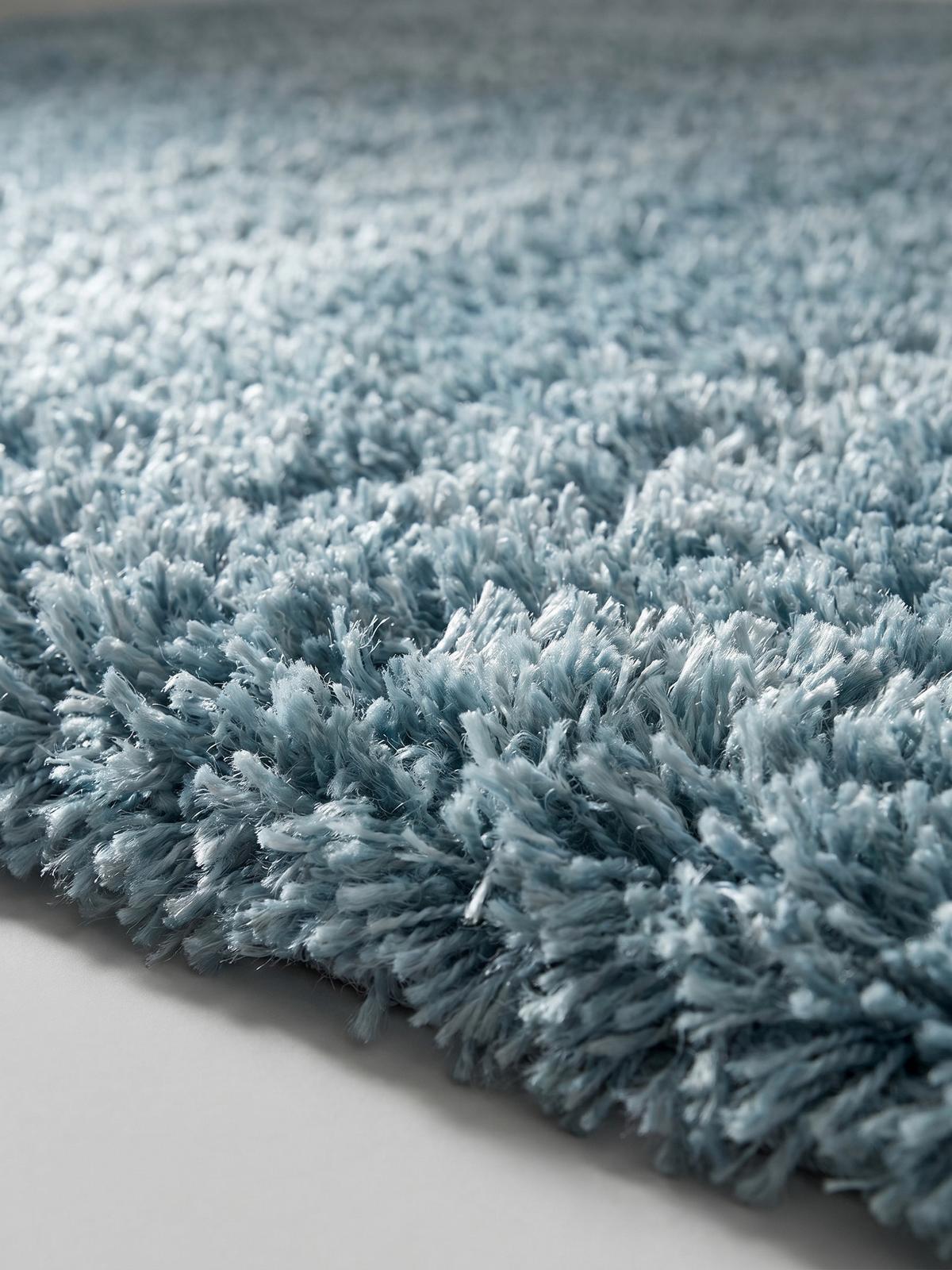 HOCHFLORTEPPICH SALZACH, einfarbig, Blau, 80 x 250 cm - Blau, Textil (250/80cm) - KADIMA DESIGN