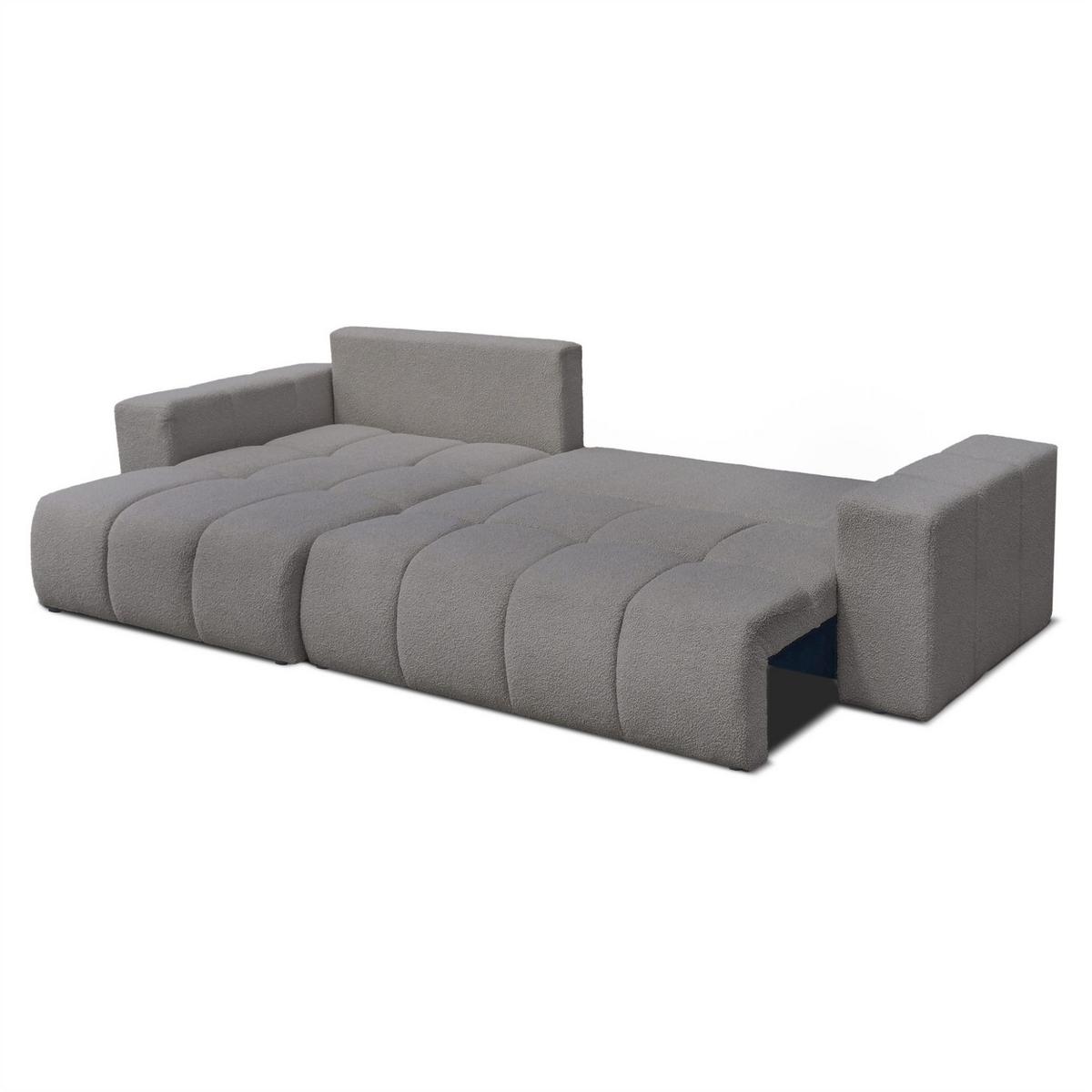 ECKSOFA Anabel Max Mit Schlaffunktion - Dunkelgrau, Holzwerkstoff/Textil (278/145cm) - Fun Möbel