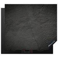 HERDABDECKPLATTE Beton - Schwarz - Industriell Abdeckung Ceranfeld 57.6x51.6 cm - Anthrazit, Kunststoff (57.6/51.6/0.2cm) - MuchoWow