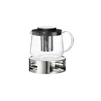 TEEKANNE MIT SIEB & STÖVCHEN Yucca schwarz-transparent 1,5 l 2er Set - Transparent/Schwarz, Glas/Metall (1.5L) - Ritzenhoff Breker