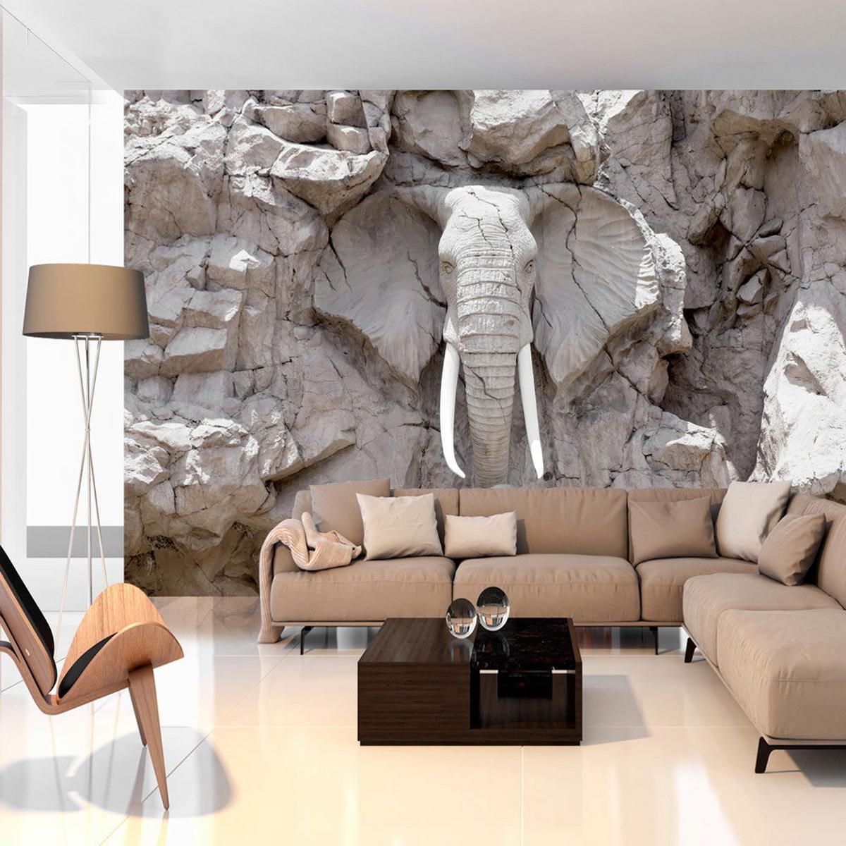 SELBSTKLEBENDE FOTOTAPETE 294/210 cm - Taupe/Weiß, Textil (294/1cm) - KUNSTLOFT