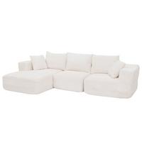 SOFA-GARNITUR Weiß - Weiß, Textil (276/58/154cm) - MCW