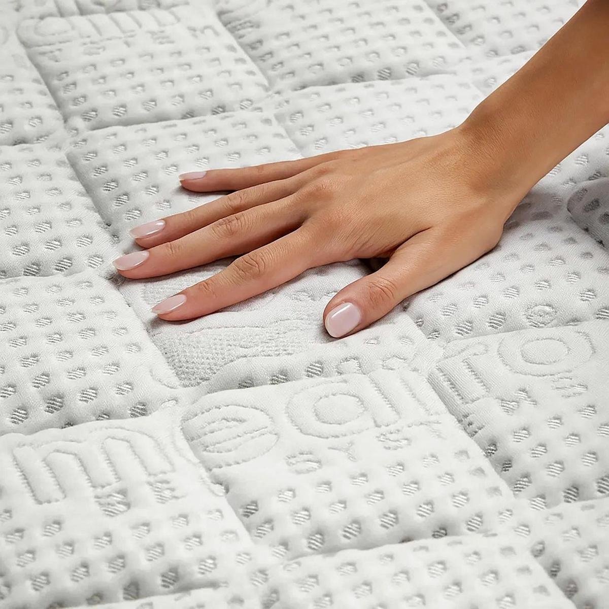 FEDERNKERNMATRATZE Mediro Form 20 cm,7-Zone, mit Hoch-Elastischer-Schaum, H2, 140x200 - Weiß, Kunststoff (140/200cm) - Beautysofa
