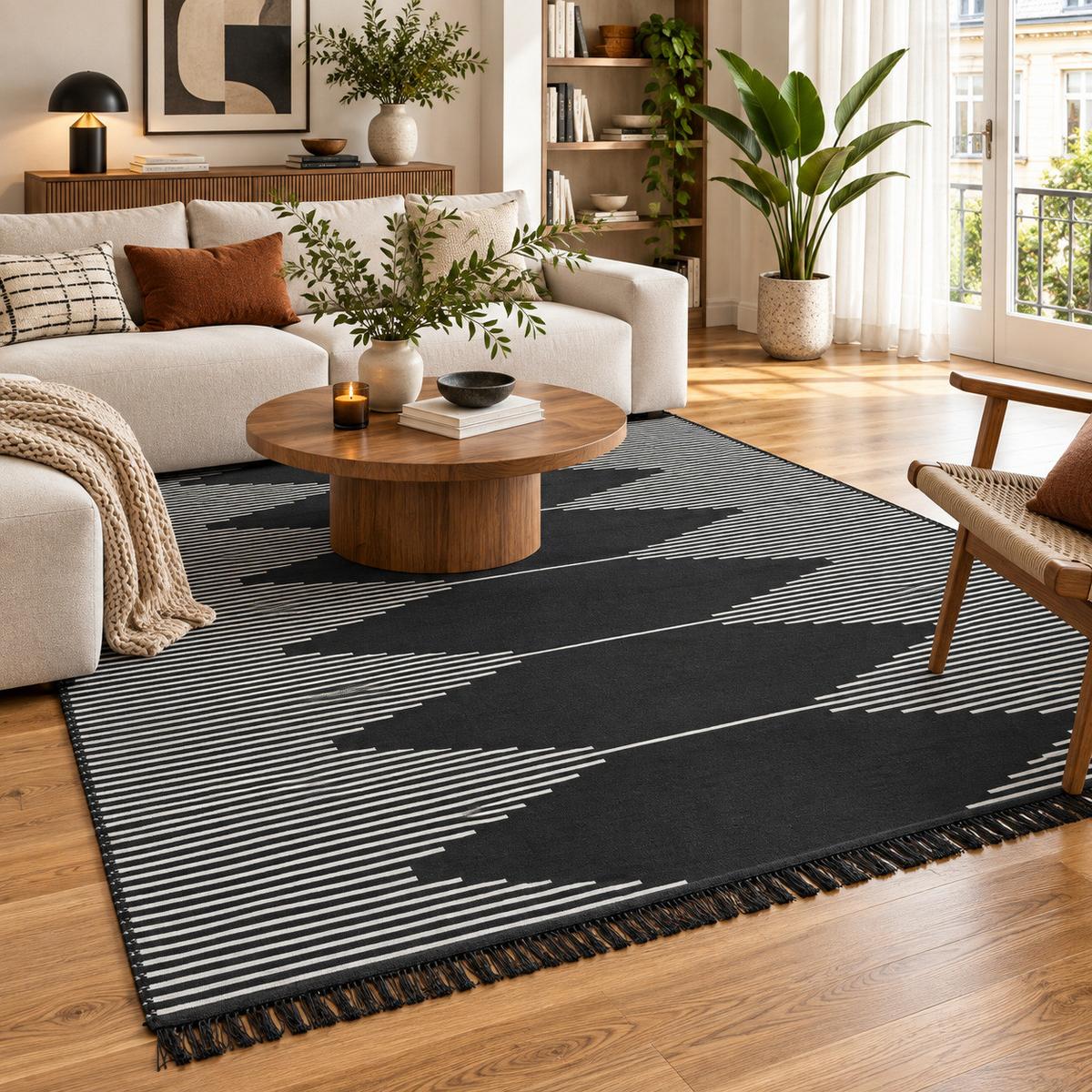 TEPPICH BEIDSEITIG ETHNO KELIM TREND - Grau, Textil (160/230cm) - Pergamon