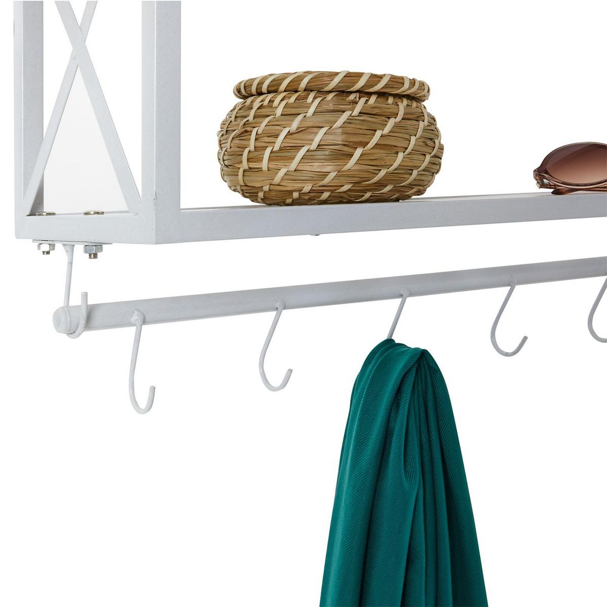 WANDGARDEROBE ARMANDO weiß/weiß - Weiß, Metall (62/35/20cm) - CARO-Möbel