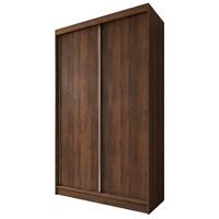 SCHWEBETÜRENSCHRANK SOFIA 120/216/61 cm Modern Kleiderschrank 2-türig Nussbaumfarben - Nussbaumfarben, Holzwerkstoff (120/216/61cm) - MASSENO