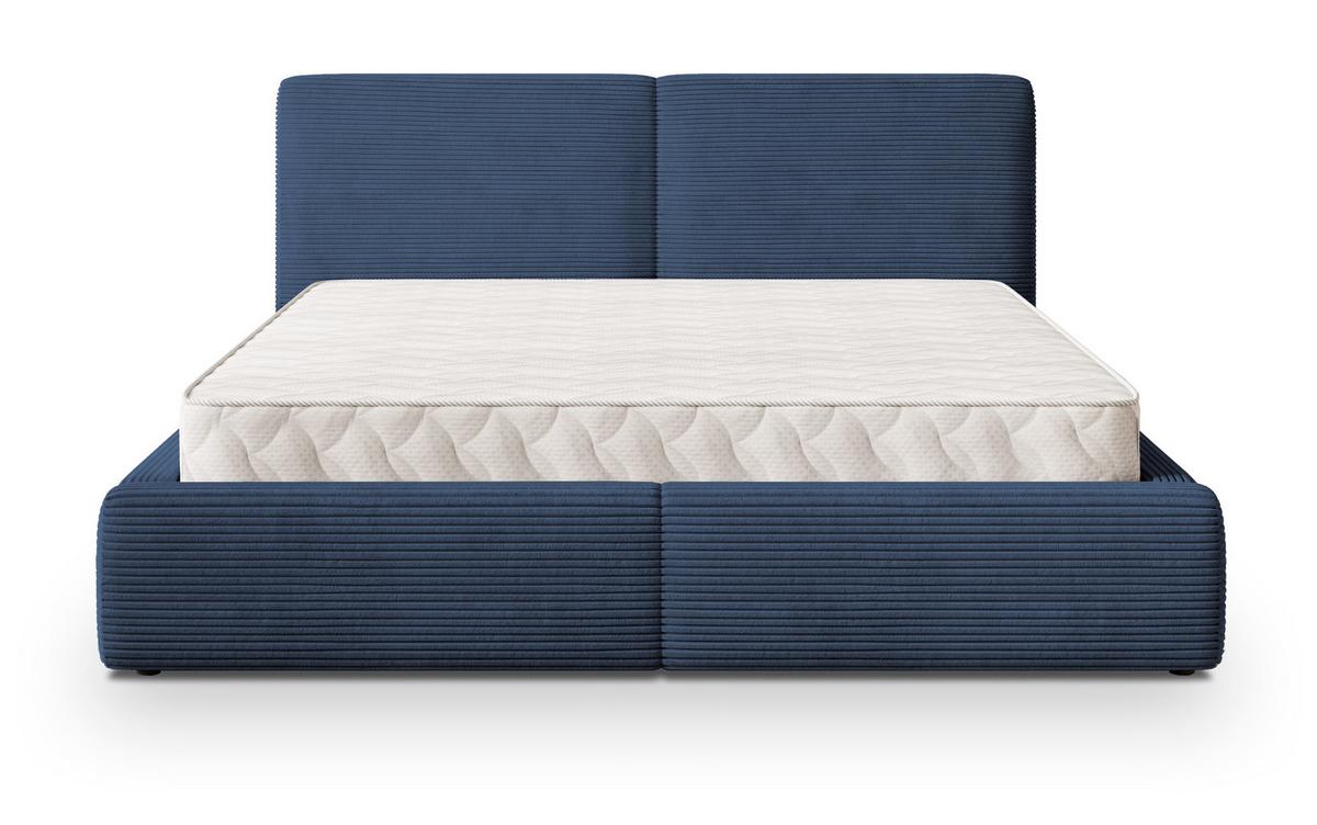 POLSTERBETT FELURO P 200x200 cm mit Bettkästen - Blau - Blau, Holz/Textil - MASSENO