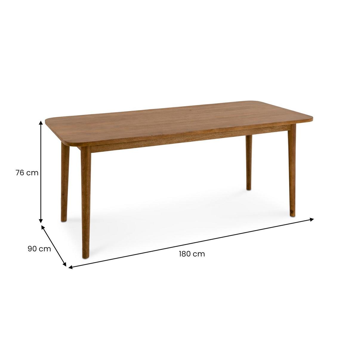 ESSTISCH MARU braun - Braun, Holz (90/180/76cm) - IDIMEX