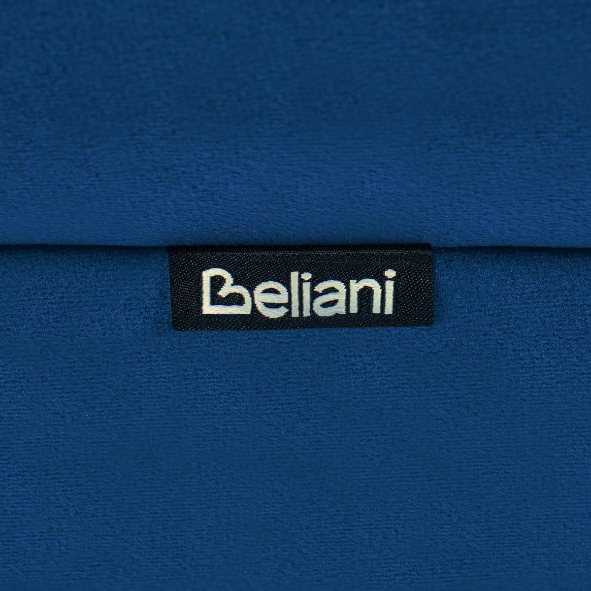 POUF Samtstoff Marineblau Arcadia - Hellblau, Textil (45/48/50cm) - Beliani