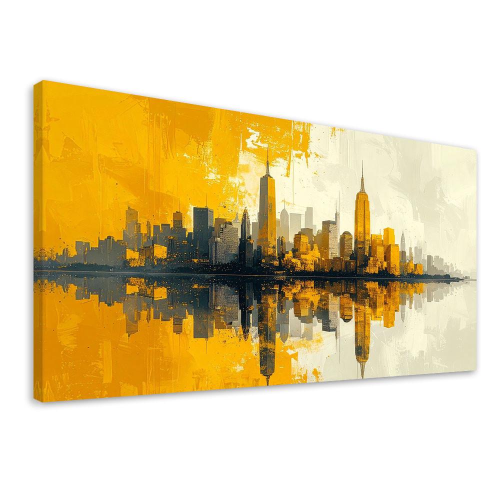 LEINWANDBILD Städte & Architektur 100x50cm - Gelb, Textil (100/50cm) - Feeby