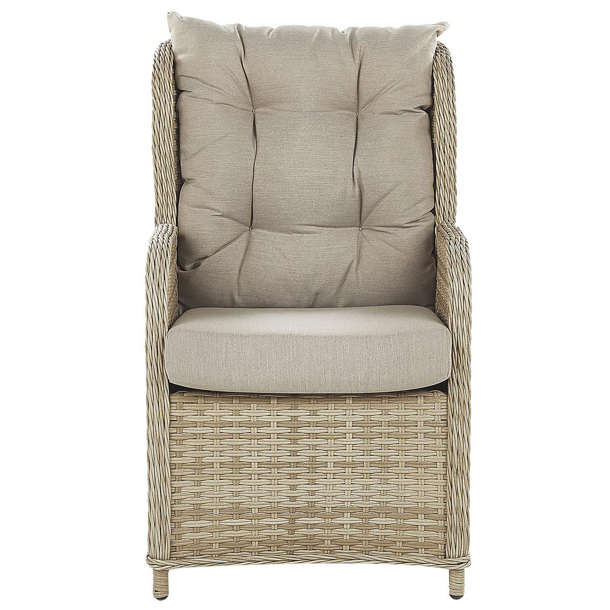 LOUNGE-SET 2-Sitzer beige Ponza - Beige, Kunststoff - Beliani