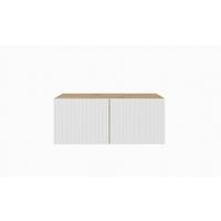 LOWBOARD LIVO 100/41/40 cm, Hängender TV-Schrank Eiche Artisan - Weiß/Eiche Artisan, Holzwerkstoff (100/41/40cm) - MASSENO