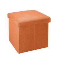 SITZHOCKER Faltbar 30/30/30 cm (Orange) - Orange, Textil (30/30/30cm) - Intirilife