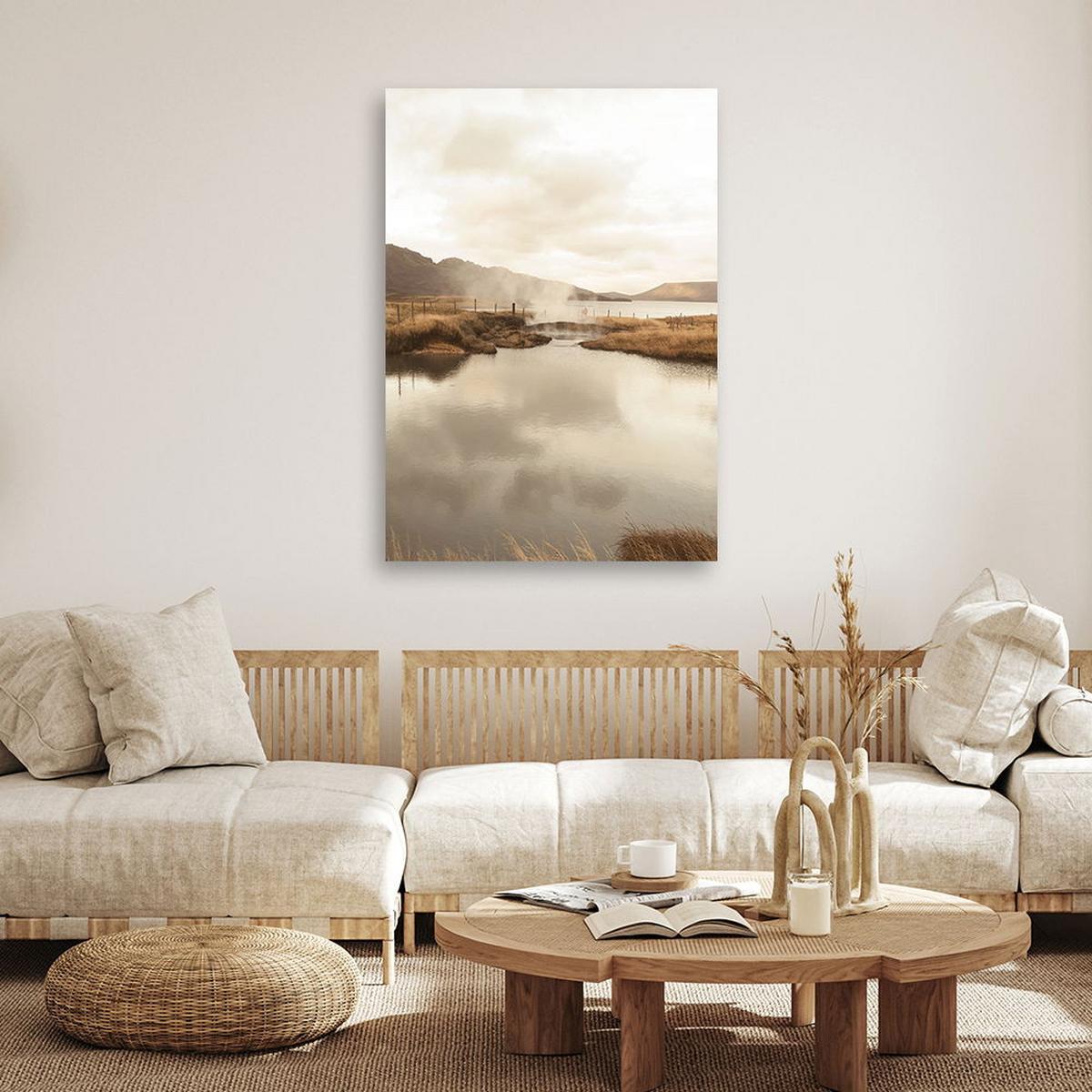 KUNSTDRUCK Beige 80/120 cm - Beige, Textil (80/120cm) - KUNSTLOFT