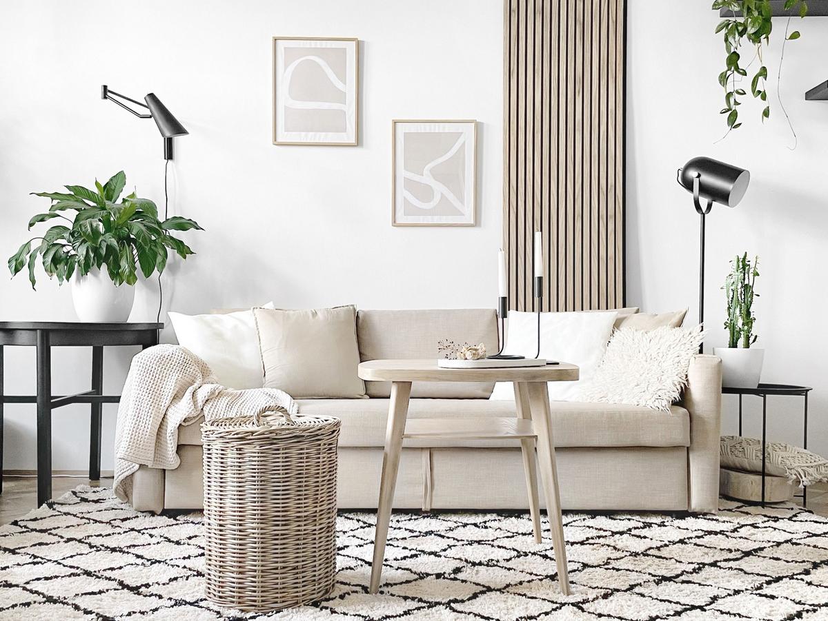 SHAGGY-TEPPICH Midyat 200/200 cm - Beige, Kunststoff (200/200cm) - Beliani