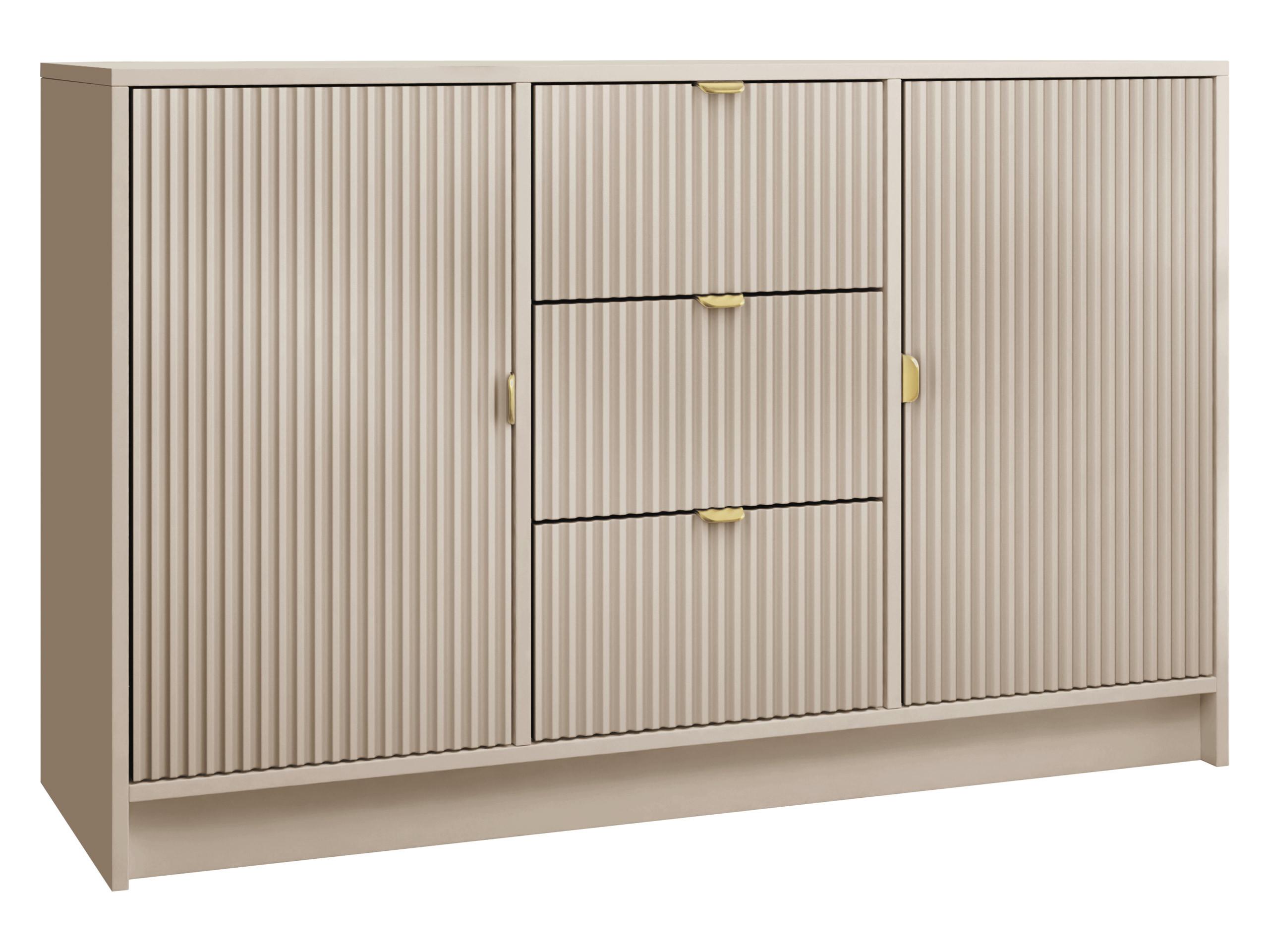 SIDEBOARD Tireno - Sandfarben/Goldfarben, Holzwerkstoff/Metall (118/75/40cm) - MIRJAN24