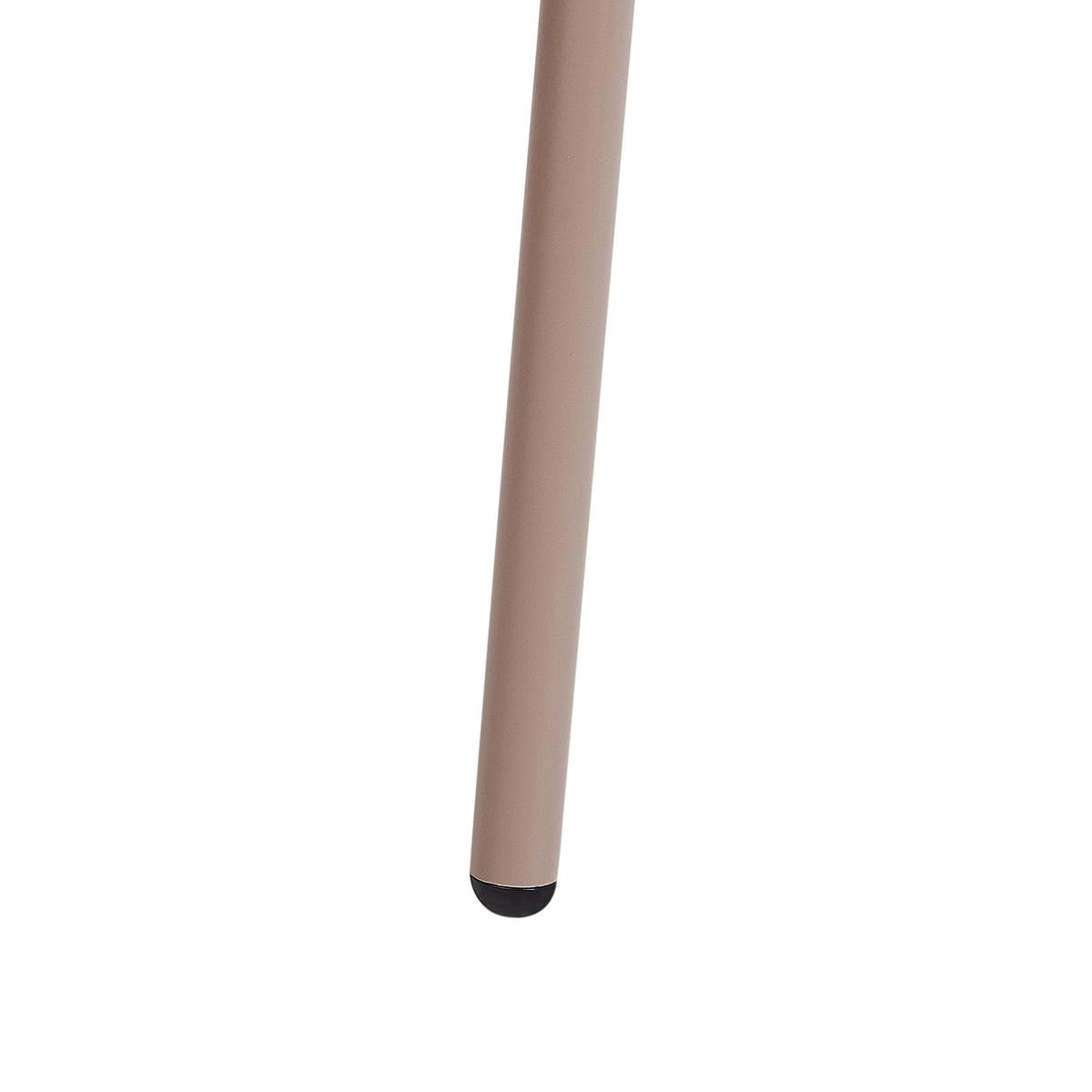 METALLSTUHL 2er-Set Beige Rigby - Beige/Schwarz, Metall (54/77/49cm) - Beliani