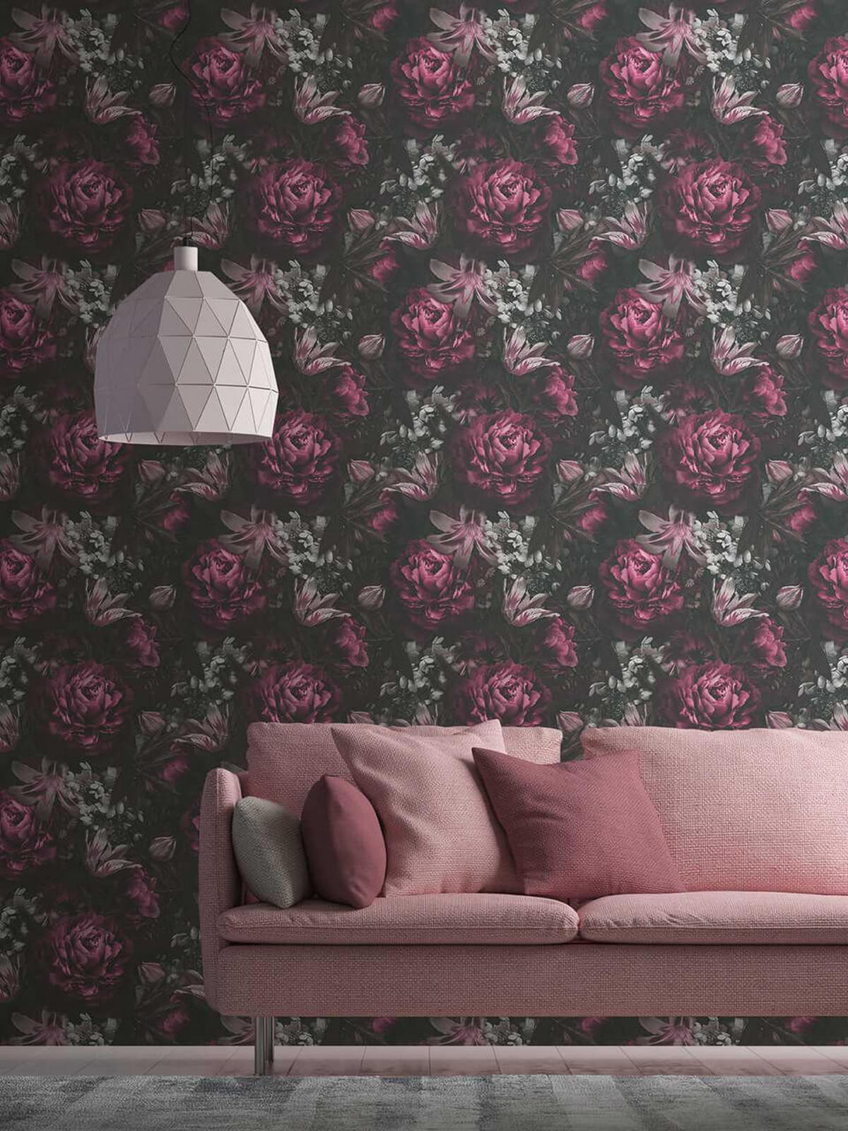 VLIESTAPETE Lila 53/1005 cm - Lila, Textil (53/1cm) - KUNSTLOFT