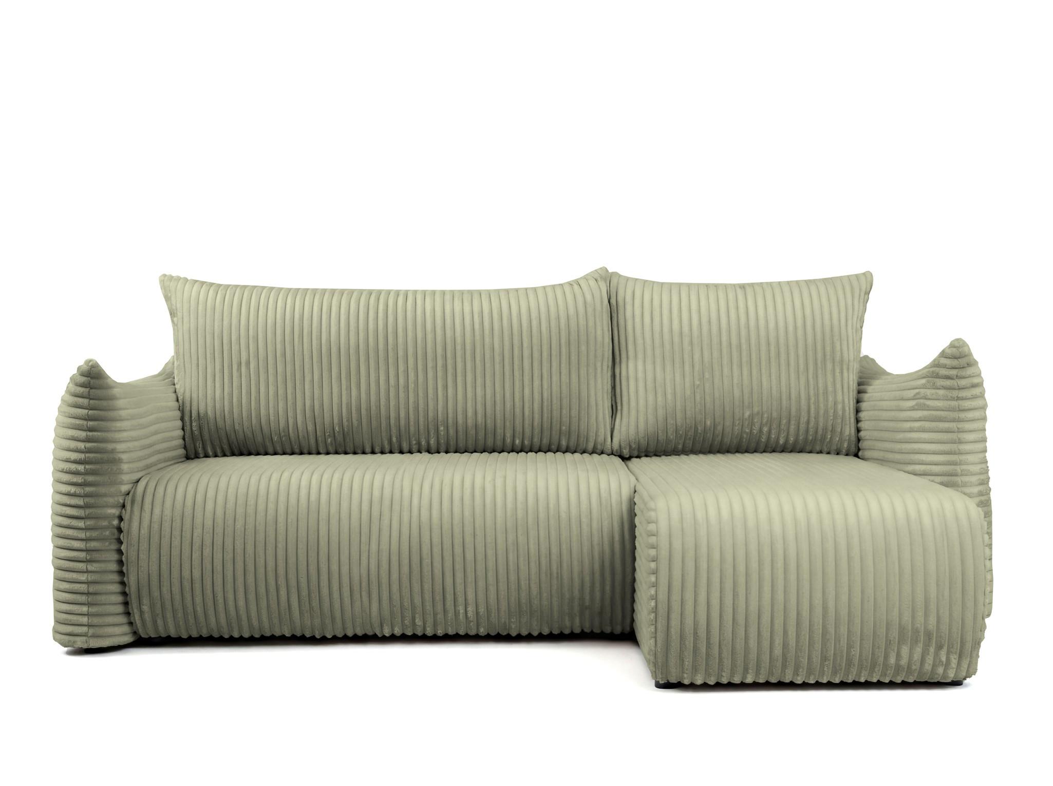 ECKSOFA Mailand Xs Mit Schlaffunktion - Olivgrün, Holzwerkstoff/Textil (226/154cm) - Fun Möbel