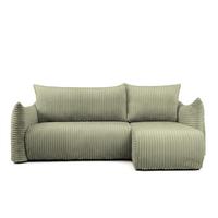 ECKSOFA Mailand Xs Mit Schlaffunktion - Olivgrün, Holzwerkstoff/Textil (226/154cm) - Fun Möbel