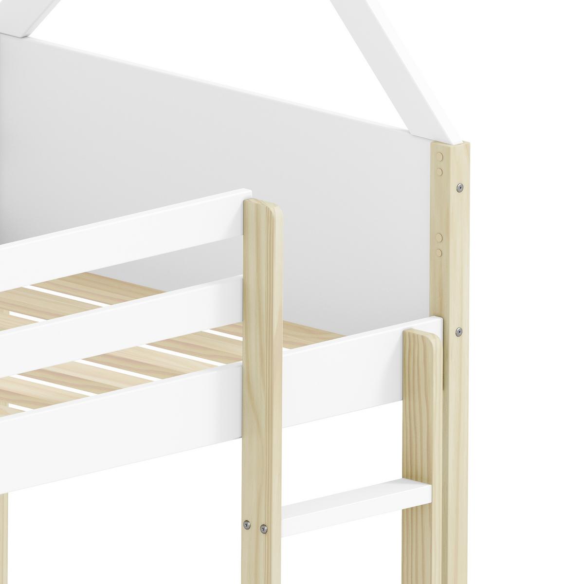 ETAGENBETT Sila Weiß 197.4/103.4/174.9 cm - Weiß, Holz (190/90cm) - Calicosy