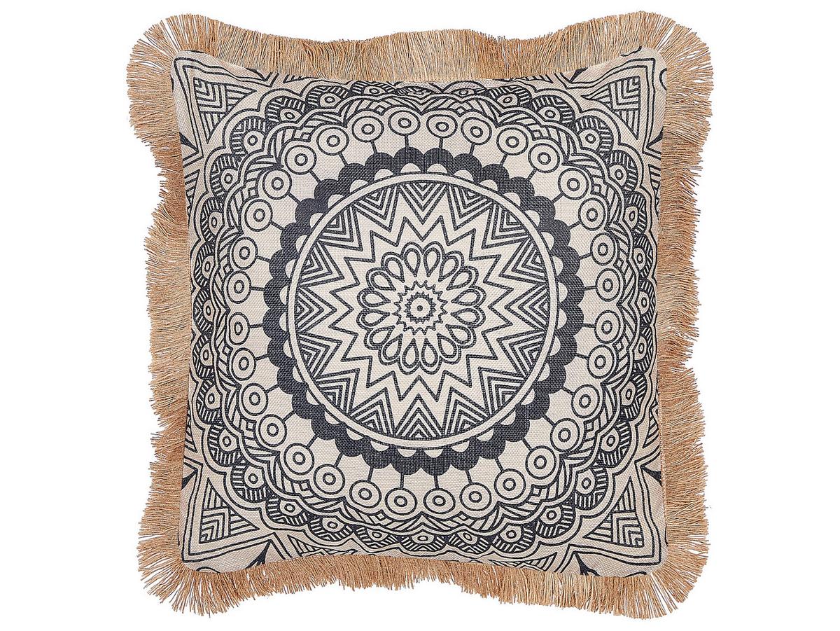 DEKOKISSEN 2er-Set Beige 45/7 cm Agrimony - Beige, Textil (45/7cm) - Beliani