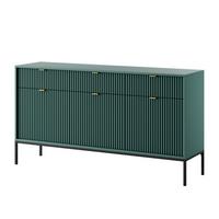SIDEBOARD STELLARE 154/83/39 cm mit 3 Schubladen 3 Türen Hellgrün - Hellgrün, Holzwerkstoff (154/83/39cm) - MASSENO