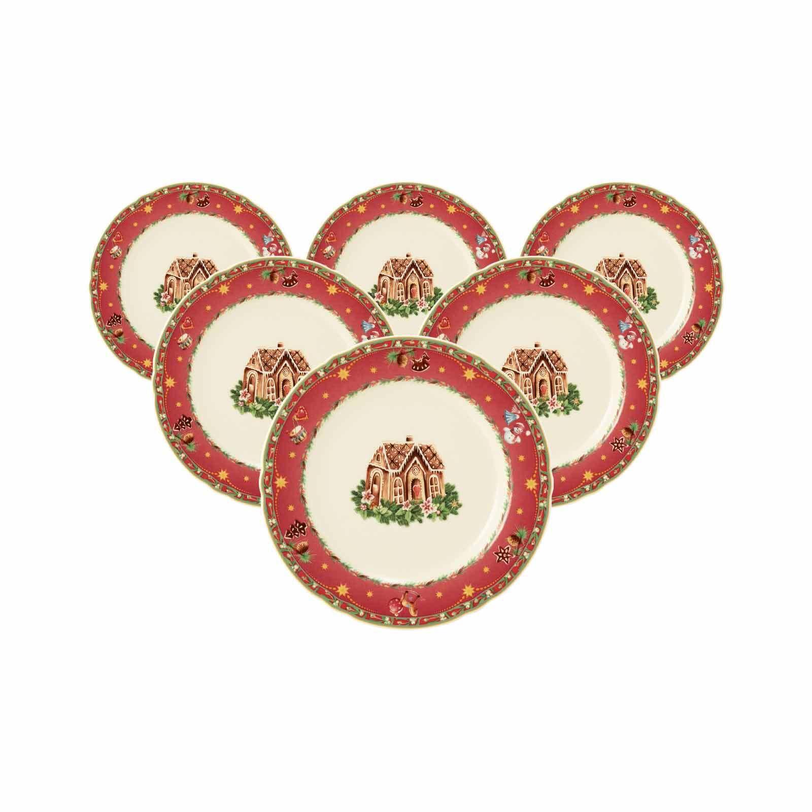 BROTTELLER Marieluise Weihnachtsnostalgie creme ø 17 cm 6er Set - Creme, Keramik (17.1cm) - Seltmann Weiden