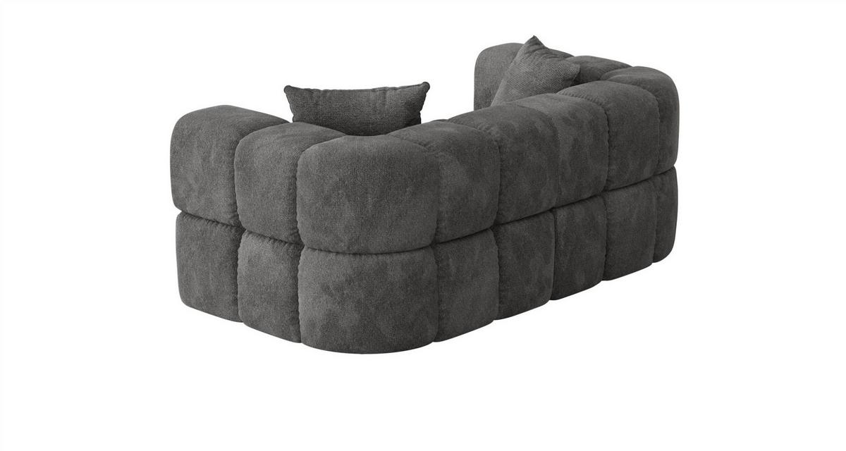 SOFA 2-sitzer Vega - Dunkelgrau, Holzwerkstoff/Textil (200/77/103cm) - Fun Möbel