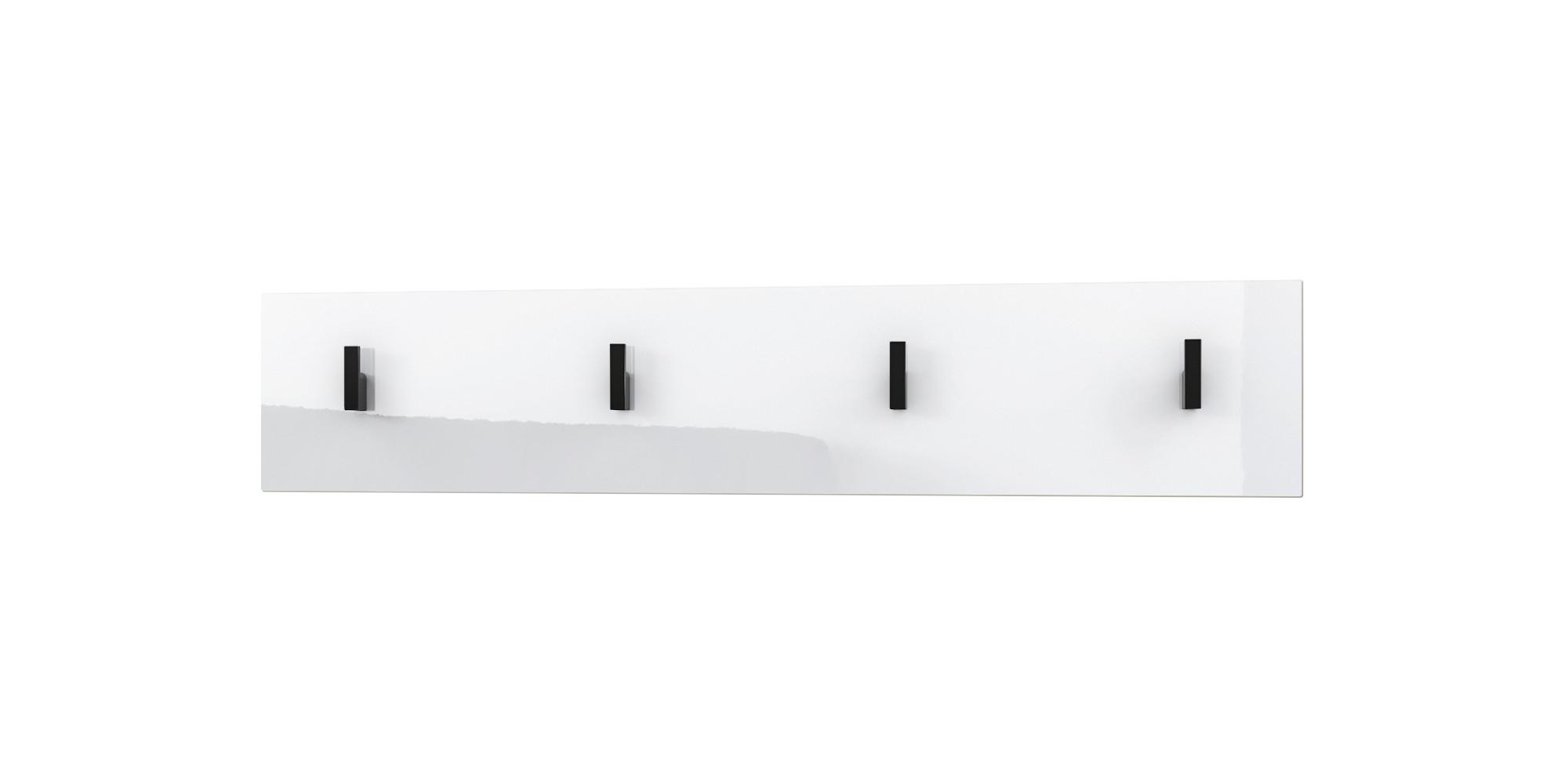 GARDEROBENPANEEL Linea Weiß Hochglanz - Weiß Hochglanz, Holzwerkstoff (72/14.5/3.5cm) - Vladon