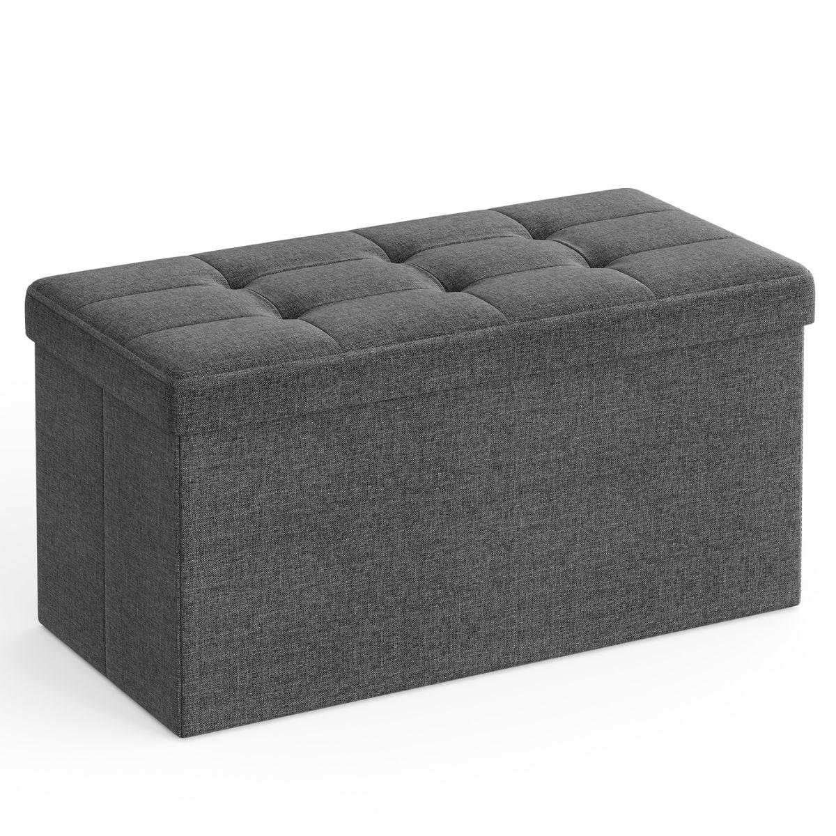 SITZBOX - L76 cm - Dunkelgrau, Holzwerkstoff (38/38/39.5cm) - Calicosy