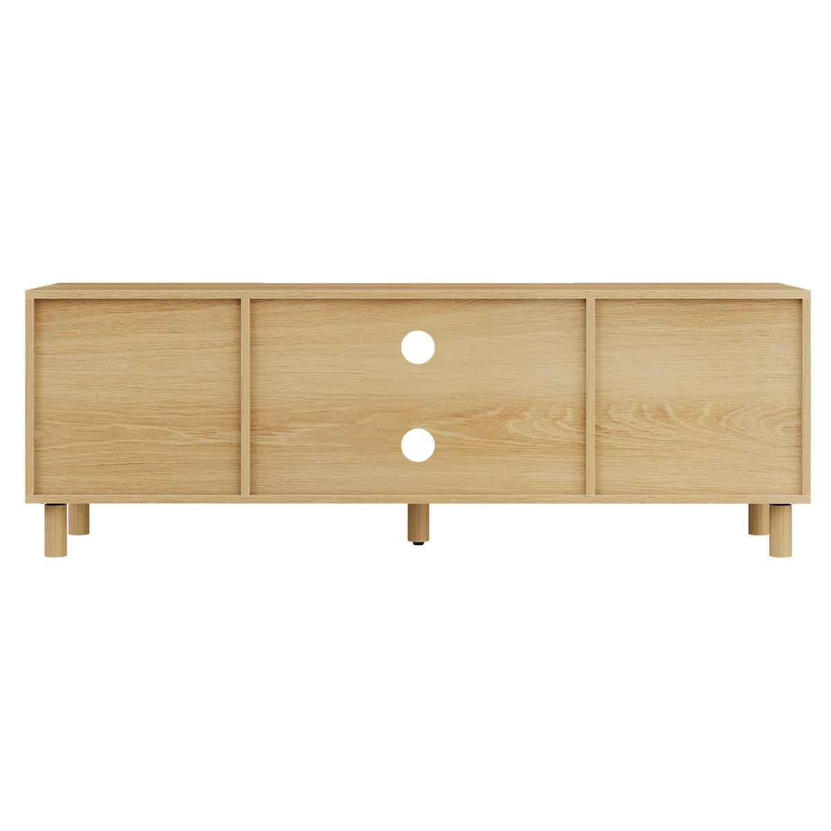 TV-LOWBOARD eiche-optik & bogen-design - Eichefarben, Holzwerkstoff (140/46/40cm) - Urban Meuble