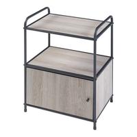 BEISTELLTISCH Gulen - Eichefarben/Schwarz, Holzwerkstoff/Metall (33/43/60cm) - [en.casa]