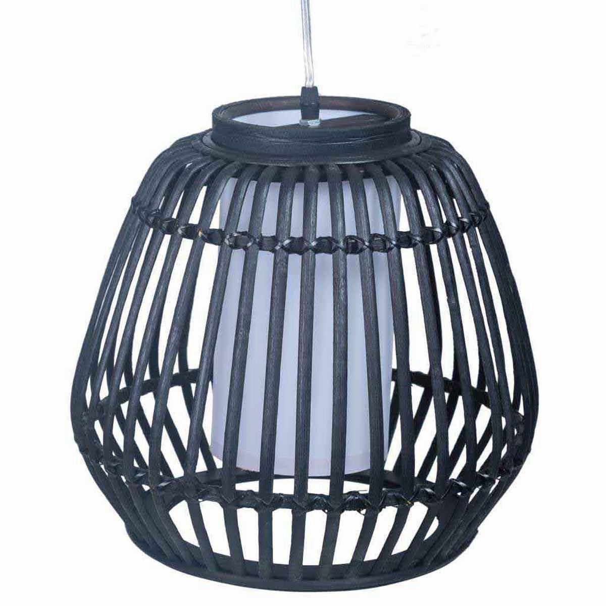 LAMPE, schwarz, 31x30cm - Schwarz, Naturmaterialien (30.5/30.5/30cm) - Wanderlust