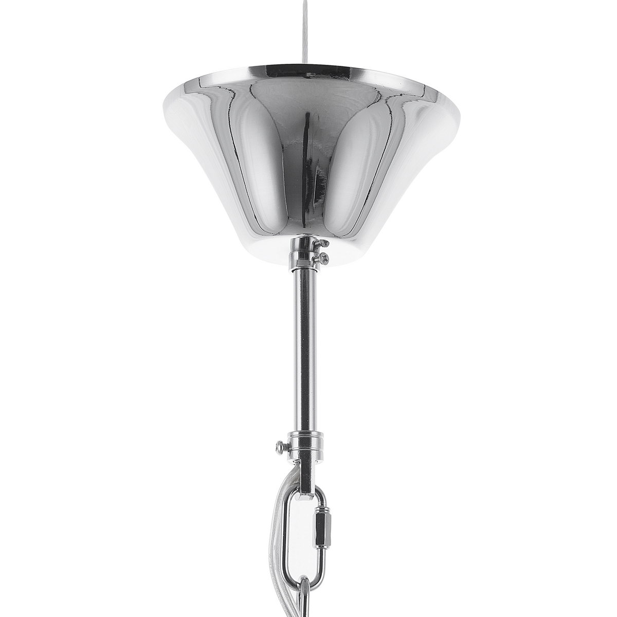HÄNGELEUCHTE Ebron 38/38/114 cm - Weiß, Glas (38/38/114cm) - Beliani